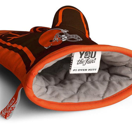 YouTheFan NFL Cleveland Browns #1 Oven Mitt Team Color, 13.25" x 6.5"