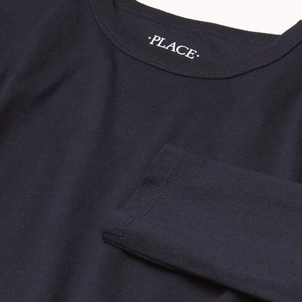 The Children's Place Boys Basic Long Sleeve Tee, New Navy Single, XX-Large