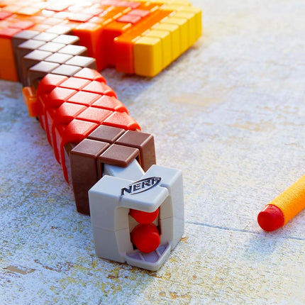 Nerf Minecraft Firebrand, Dart Blasting Axe, 6 Elite Foam Darts, Design Inspired by Minecraft Axe in The Game, Pull Down Priming, Minecraft Toys
