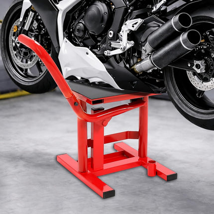 ALMULOO Béquille lève-moto Dirt Bike Support de levage moto Capacité de 150 kg Hauteur réglable de 25,6 cm à 50 cm Table de levage en acier