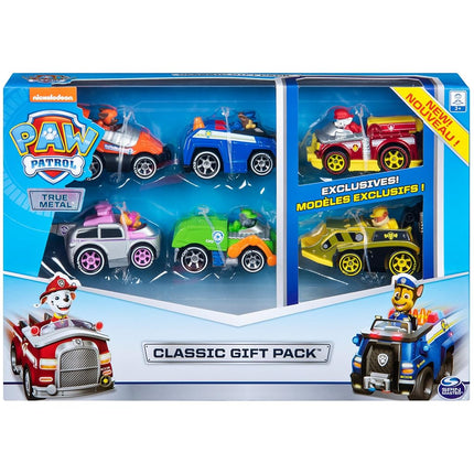 Paw Patrol True Metal Classic Gift Pack of 6 Collectible Die-Cast Vehicles, 1:55 Scale