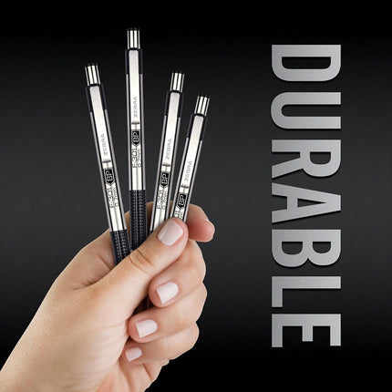 Zebra Pen F-301 Retractable Ballpoint Pen, Stainless Steel Barrel, Fine Point, 0.7mm, Black Ink, 4-Pack (Packaging May Vary)