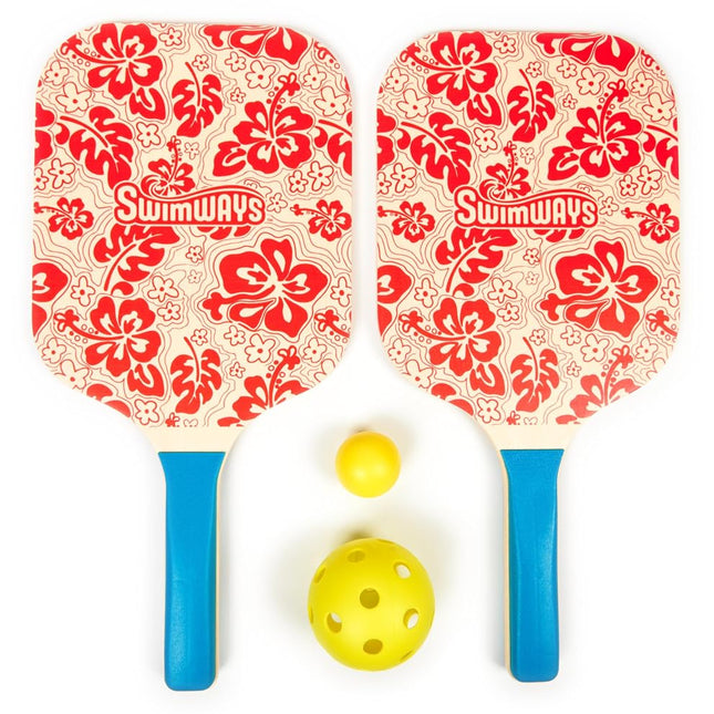 Swimways Hydro Paddle & Pickleball Set, Pickleball Paddles and Balls for Pool, Lake and Beach Games, Outdoor Toys for Kids and Adults Aged 5 & Up