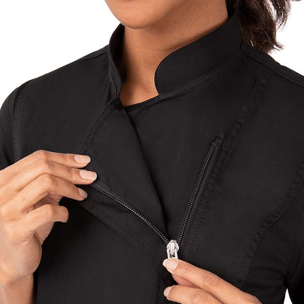 Chef Works Women's Springfield Chef Coat, Black, XXXXL