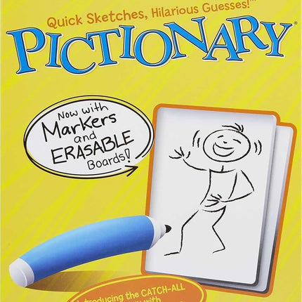 Mattel Games Pictionary Classic Board Game of Drawing & Guessing for Families & Game Night, Team Play with Unique Catch-All Category for Players 8+ Years