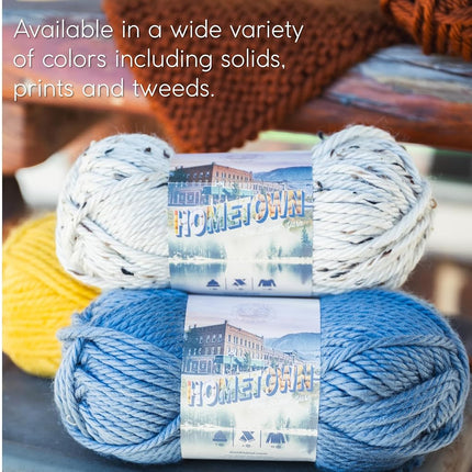 Lion Brand Yarn 135-302H Yarn, 3-Pack, Aspen Tweed 3 Pack