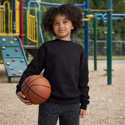 Hanes Boys Eco Smart Crew, Black, X-Large