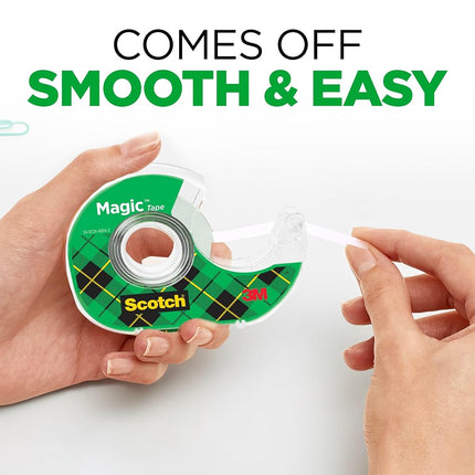 Scotch Magic Tape, 6 Rolls with Dispensers, Great for Gift Wrapping, Numerous Applications, Invisible, Engineered for Repairing, 3/4 x 650 Inches (6122) (6 Pack)