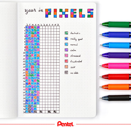 Pentel 0.7 mm Energel X Retractable Rollerball Pen - Sky Blue (Pack of 12)