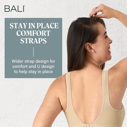 Bali Women's Comfort Revolution Shaping Wirefree With Smart Sizes bras, Nude, XXL UK