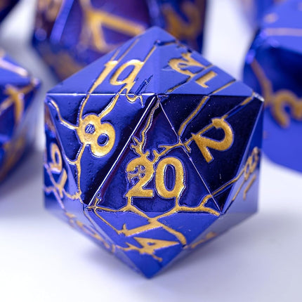 Metal Dice for DND - Ancient Cracked Lightning – P