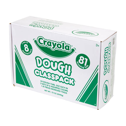 Crayola Assorted Dough Classpack with Tools, 8 Colors, Art Supplies, Over 100 Pieces, 24 per Carton