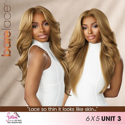 Sensationnel Bare Lace 6x5 Lacewig-Unit 3, 1 JETBLACK