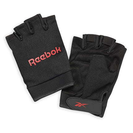 Reebok Classic Fingerless Gloves Lightweight Fitness Weightlifting Gloves for Workout, Crossfit, Cycling and Home Gym Exercise, Breathable Workout Gloves for