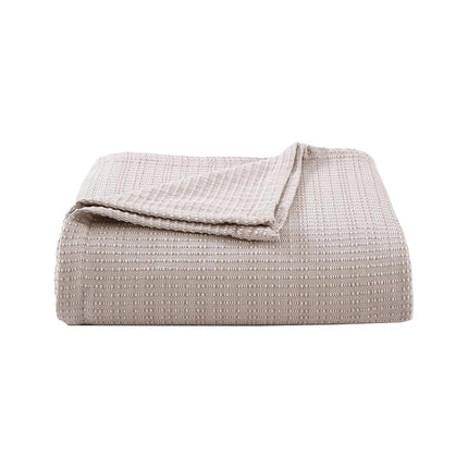 Tommy Bahama |Viscose Woven Cotton Blanket (Twin, Natural), 224155