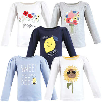 Hudson Baby Baby Long Sleeve T-Shirts, Wildflowers