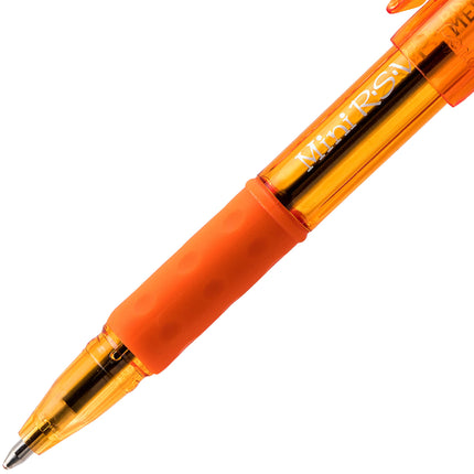 Stylo à bille Pentel RSVP Mini, (1,0 mm) Trait moyen, Encre orange, Lot de 12 (BK91MNF-F)