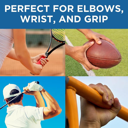 TheraBand FlexBar Resistance Bar For Medial Epicondylitis, Prevent Tendonitis and Improve Grip Strength, Relieve Pain From Tennis Elbow, Golfers Elbow, and Tendinitis, Extra Light, Beginner