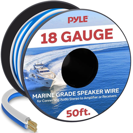 50ft 18 Gauge Speaker Wire - Waterproof Marine Gra