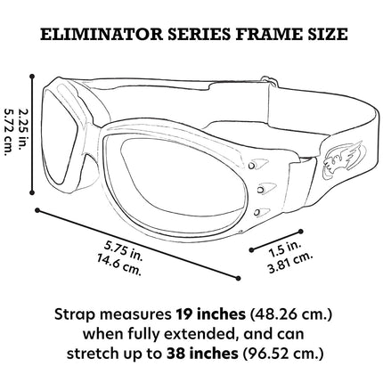 Global Vision Eliminator Dirt Bike Padded Motorcycle Riding Goggles for Men and Women (Black Frame/Smoke Lens) (Black Frame/Dark Smoke Lens)