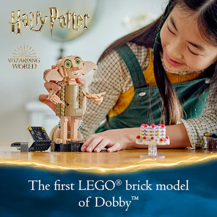 LEGO Harry Potter Dobby the House-Elf Building Toy for 8+ Year Old Girls & Boys, Posable Wizarding World Character Figure Set, Bedroom Accessories, Collectible Kids' Toys, Treat for Fans 76421