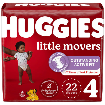 Huggies Size 4 Diapers, Little Movers Baby Diapers
