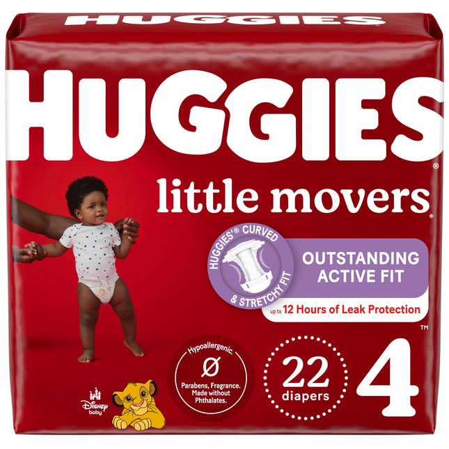 Huggies Size 4 Diapers, Little Movers Baby Diapers