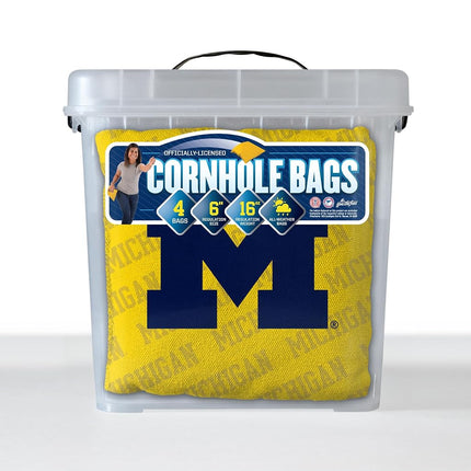 YouTheFan NCAA Michigan Wolverines Cornhole Bags - 4PK - Yellow