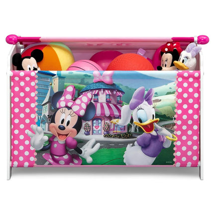 Delta Children - Minnie Mouse Toy Box with Retractable Fabric Top, Pink