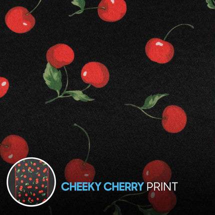 BDK Floral Theme Fresh-Protect Sideless All Protection Universal Auto Cars Front Seat Covers - 2 Piece Cheeky Cherry