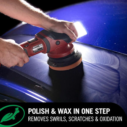 Turtle Wax Hybrid Solutions Ceramic Car Polish and Wax, Light Scratch Remover, Durable Paint Protection, Extreme Water Beading, High Gloss Shine, Hand or Machine Polisher Use, 14 oz (Pack of 1)