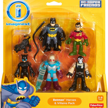 Imaginext BCV33 - DC Super Friends Toy Playset - Batman Robin Catwoman Mr Freeze Bane Action Figure