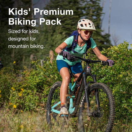 Osprey Raptor Jr Boy's Mountain Biking Backpack with Hydraulics Reservoir, Tundra Green, Tundra Green, One Size, Mountain Biking Backpack With Hydraulics Reservoir