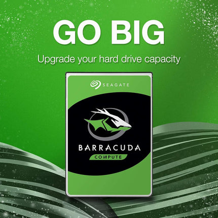 Disco duro interno Seagate BarraCuda de 6 TB HDD — 3.5 pulgadas SATA 6 Gb/s 5400 RPM 256 MB de caché para computadora de escritorio PC (ST6000DM003)
