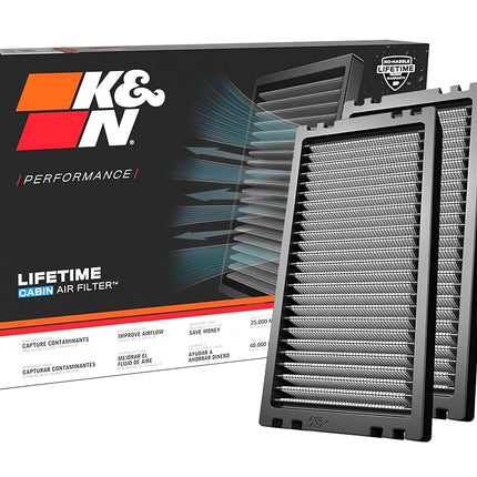 K&N Cabin Air Filter (2 pieces) compatible with Nissan, Suzuki (VF1001)