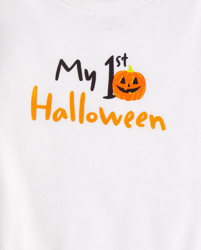 The Children's Place Unisexe Bébé Mon Premier, Body Manches Longues et Pantalon, Ensemble 2 pièces, 1er, 1er Halloween, 12-18 Mois