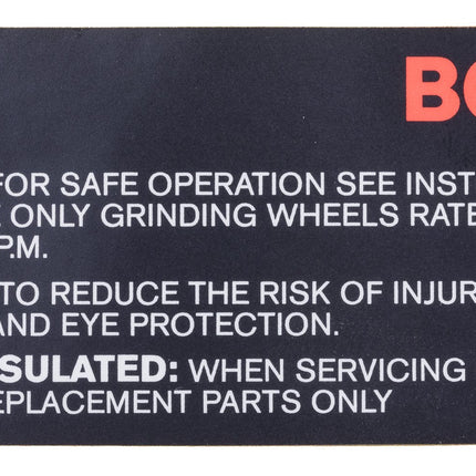 Bosch Parts 1601110755 Label-Caution