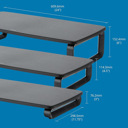 Monitor Stand Plus Wide Black