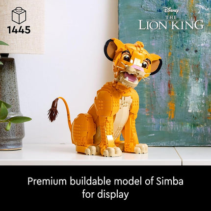 LEGO Disney Young Simba The Lion King Building Sets for Adults - Buildable Disney Figurine for Display, Ages 18+ - DIY Kits & Crafts for Fans of Movie - Collectible Disney Gift for Christmas - 43247