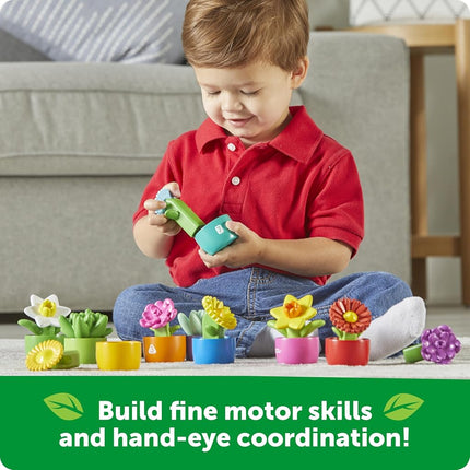 Learning Resources Shape & Colour Garden, Flower Toy for Toddlers, Sorting and Stacking Toys, Travel Toy, Sensory Toys, Ages 18mths +