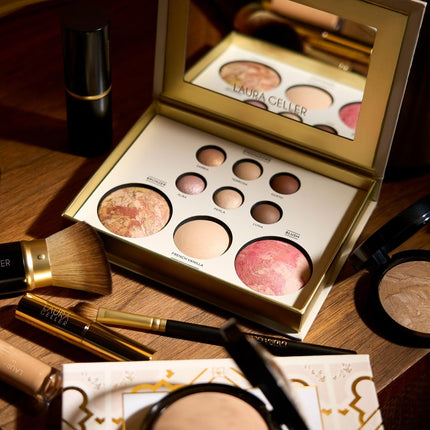 LAURA GELLER NEW YORK The Best of the Best Baked Starter Palette - Tuscan Dreams - Full Size - Includes Bronzer, Blush, Highlighter and 6 Eyeshadows - Travel-Friendly