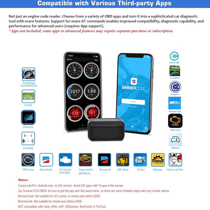 Veepeak OBDCheck BLE+ Bluetooth OBD2 Scanner Car OBD-II Diagnostic Scan Tool Check Engine Light Code Reader for iOS & Android