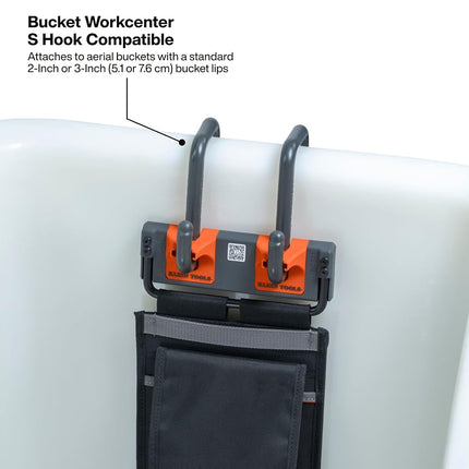Klein Tools BC533S Crimper Holder Tool Organizer for Cutters and Crimpers, Reinforced Bottom Pocket, Magnetic Weather-Resistant Flap, Drain Holes, BWC S-Hook Compatible