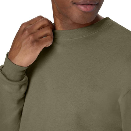 Hanes Men's EcoSmart Fleece, Big & Tall, Pullover Crewneck Sweatshirt, 1 Or 2 Pack, Fatigue Green, M