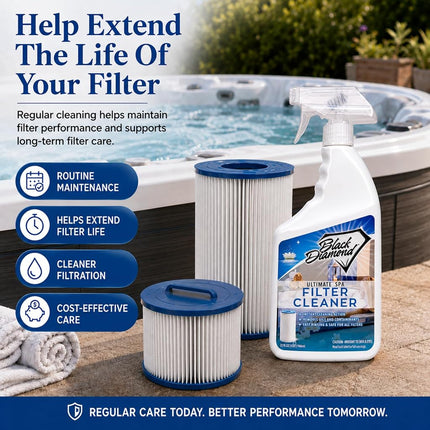 Black Diamond Stoneworks Ultimate Spa Filter Cleaner Spray, 32 oz