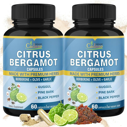 Cadane 2 Packs Citrus Bergamot Extract Capsules wi