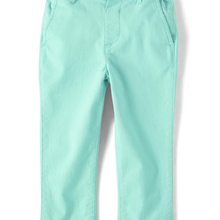 Pantalones chinos elásticos ajustados para bebé y niño de The Children's Place, aguamarina, 6-9 meses