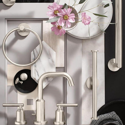 Moen Y5785BN Arlys Modern Bathroom Hand Towel Ring, Brushed Nickel
