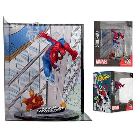 McFarlane Marvel Spider-Man 1:10th Scale Collectible with Scene (The Amazing Spider-Man #302) Toys