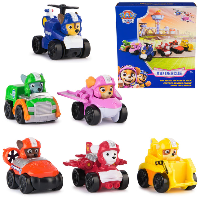 Paw Patrol: Air Rescue, 6-Piece Pup Squad Racers, 